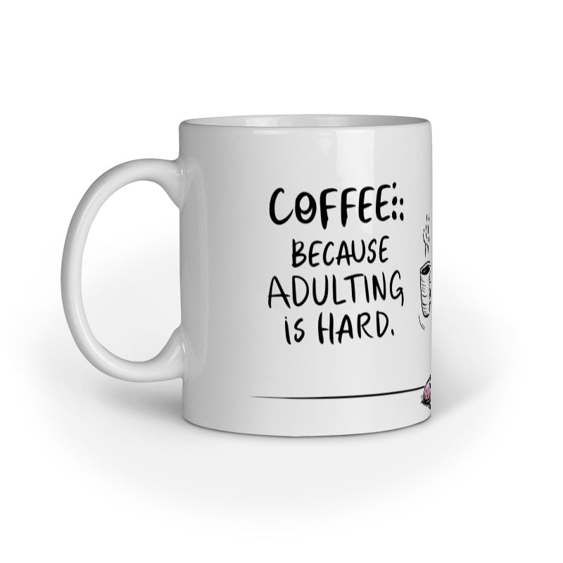 Multicolor Coffee Mug - Adulting Girl