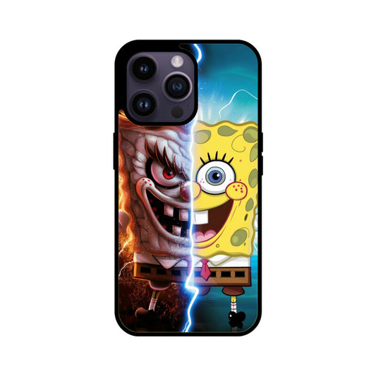 iPhone Glass Phone Case - SpongeBob Dual Mood