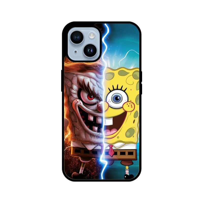 iPhone Glass Phone Case - SpongeBob Dual Mood