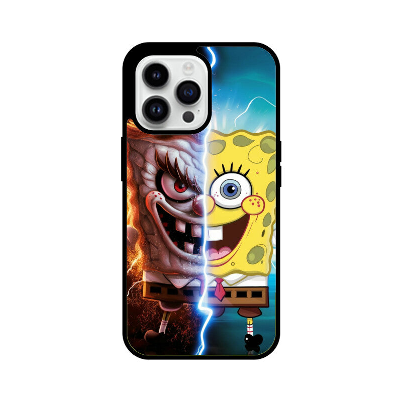 iPhone Glass Phone Case - SpongeBob Dual Mood