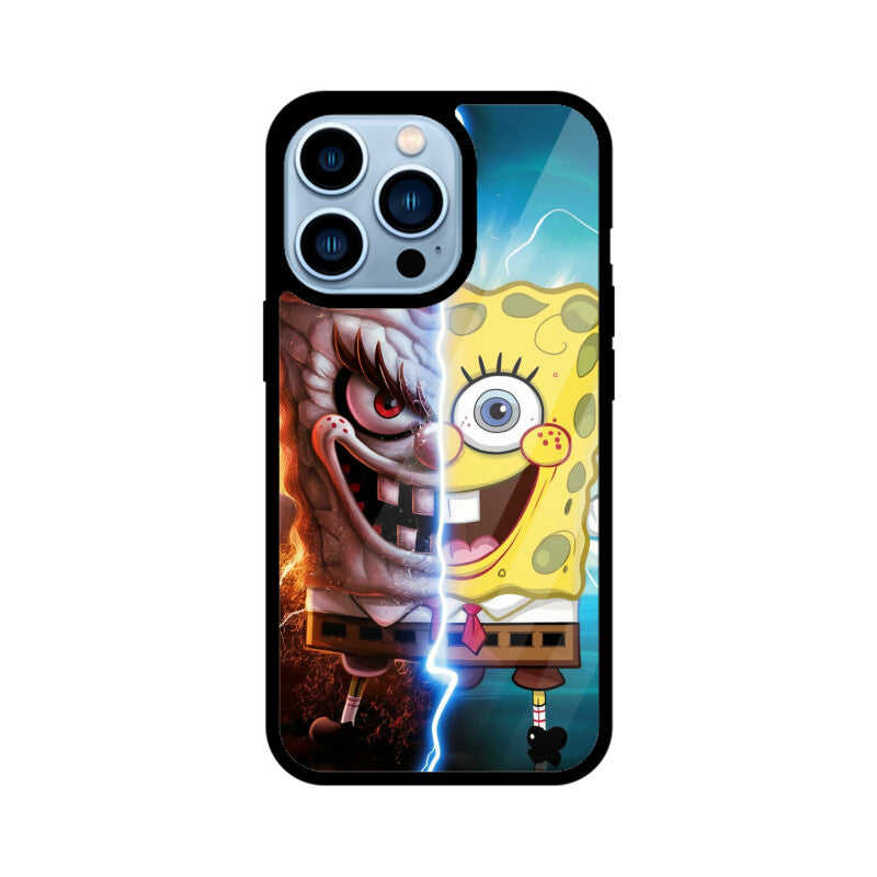 iPhone Glass Phone Case - SpongeBob Dual Mood