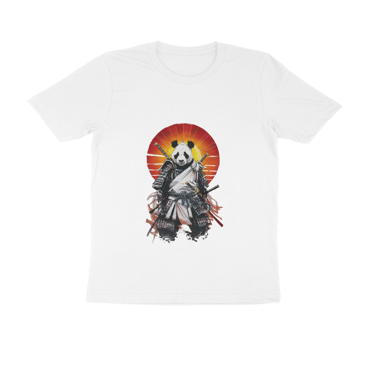 Men Round Neck T-Shirt - Panda Warrior