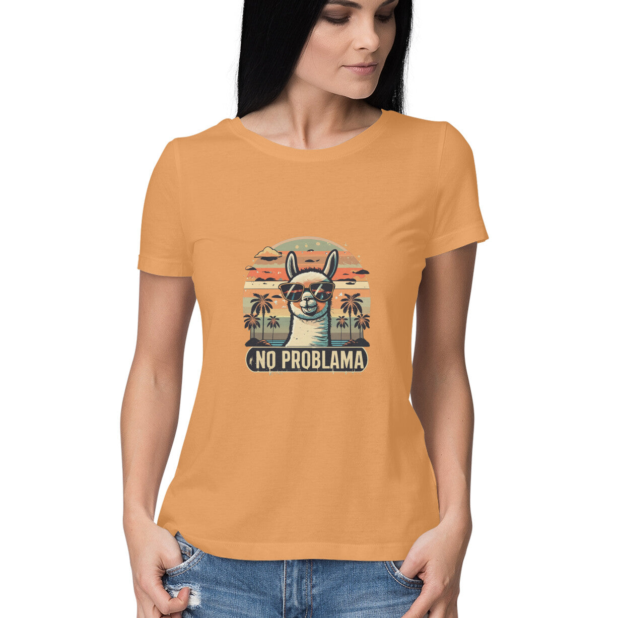 Women Round Neck T-Shirt - No Problama