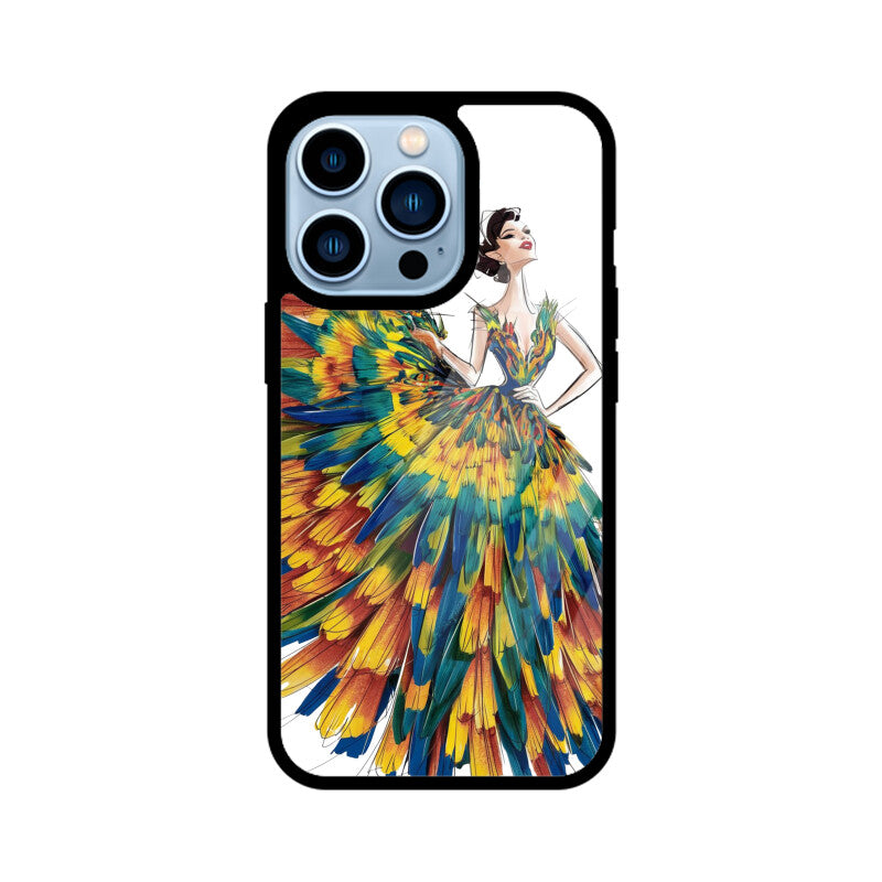 iPhone Glass Phone Case - Vibrant Dress