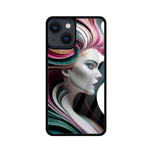 iPhone Glass Phone Case - Marble Girl