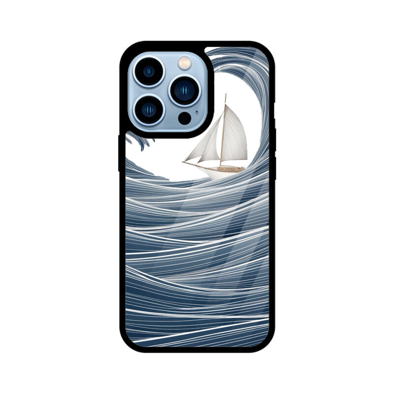 iPhone Glass Phone Case - Sailboat