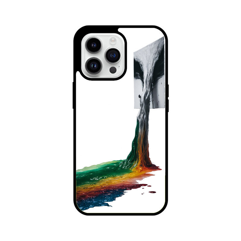 iPhone Glass Phone Case - Monochrome fluid