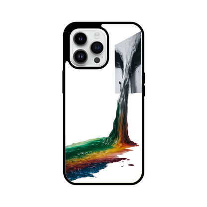 iPhone Glass Phone Case - Monochrome fluid