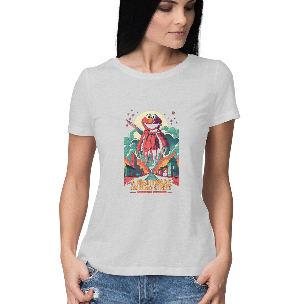 Women Round Neck T-Shirt - Elmo Street