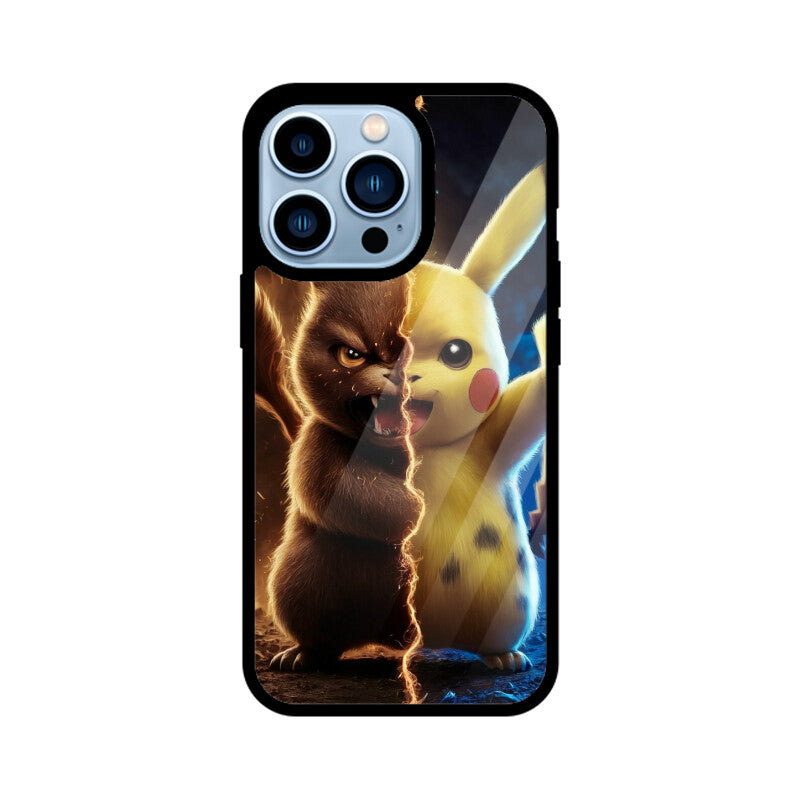 iPhone Glass Phone Case - Pikachu Dark