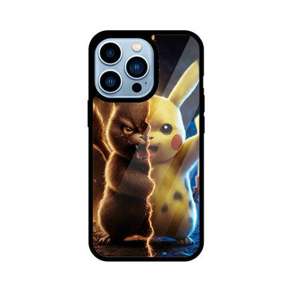 iPhone Glass Phone Case - Pikachu Dark