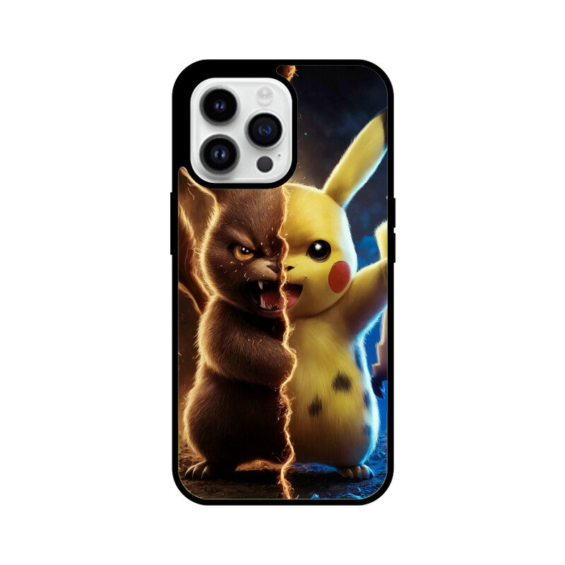 iPhone Glass Phone Case - Pikachu Dark