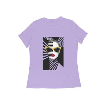 Women Round Neck T-Shirt - Lady Stripes