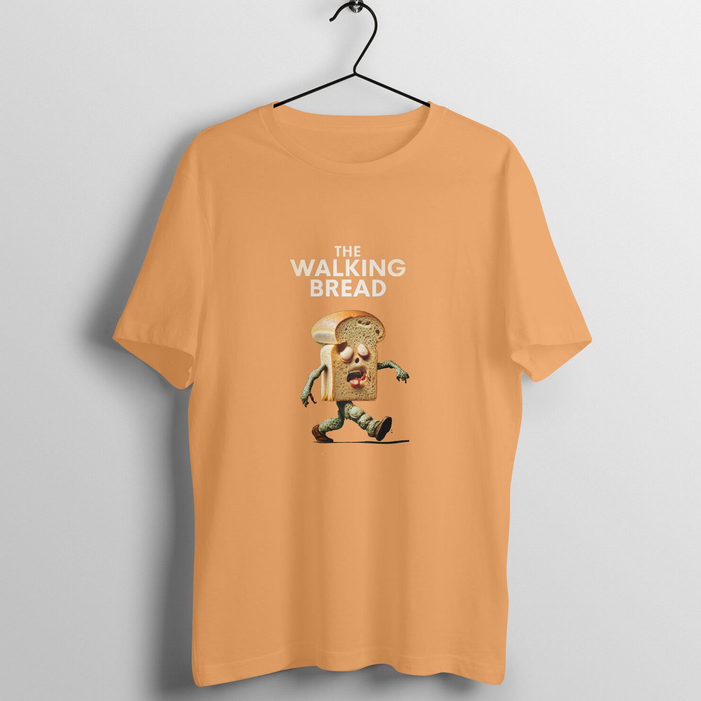 Men Round Neck T-Shirt - Walking Bread