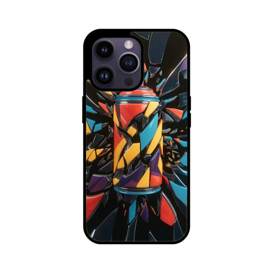 iPhone Glass Phone Case - Spray Can Art