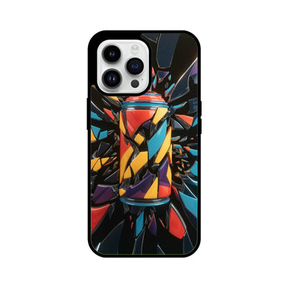 iPhone Glass Phone Case - Spray Can Art