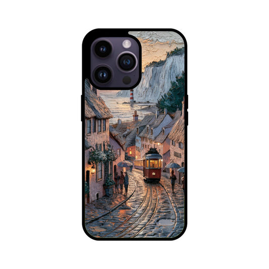 iPhone Glass Phone Case - Seaside Painting