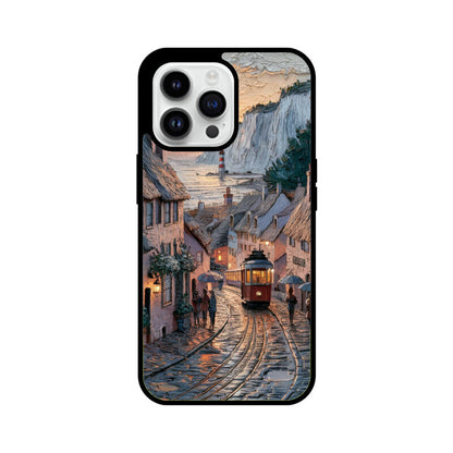 iPhone Glass Phone Case - Seaside Painting