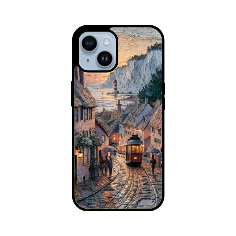 iPhone Glass Phone Case - Seaside Painting