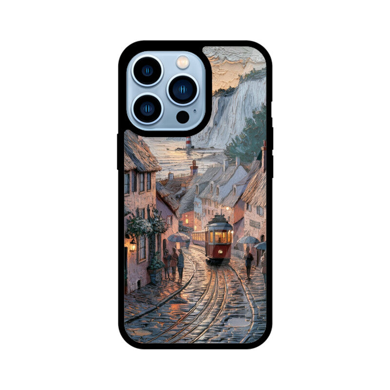 iPhone Glass Phone Case - Seaside Painting