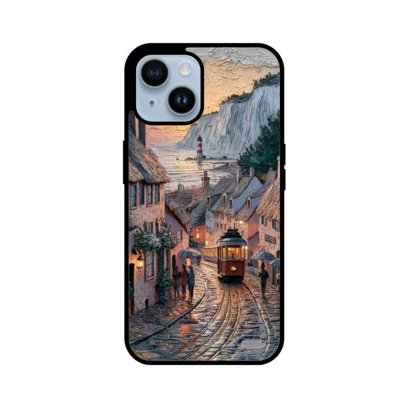 iPhone Glass Phone Case - Seaside Painting