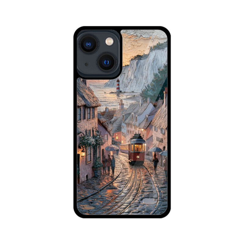 iPhone Glass Phone Case - Seaside Painting