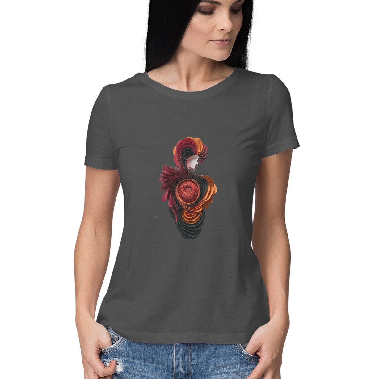 Women Round Neck T-Shirt - Conceptual Art