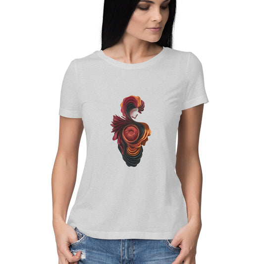 Women Round Neck T-Shirt - Conceptual Art