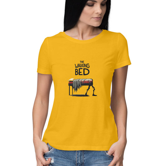 Women Round Neck T-Shirt - The Walking Bed