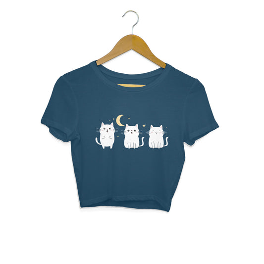 Crop Top for Girls - Trio Cats