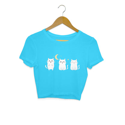 Crop Top for Girls - Trio Cats