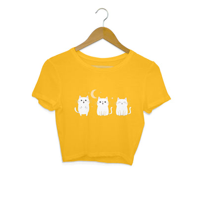 Crop Top for Girls - Trio Cats