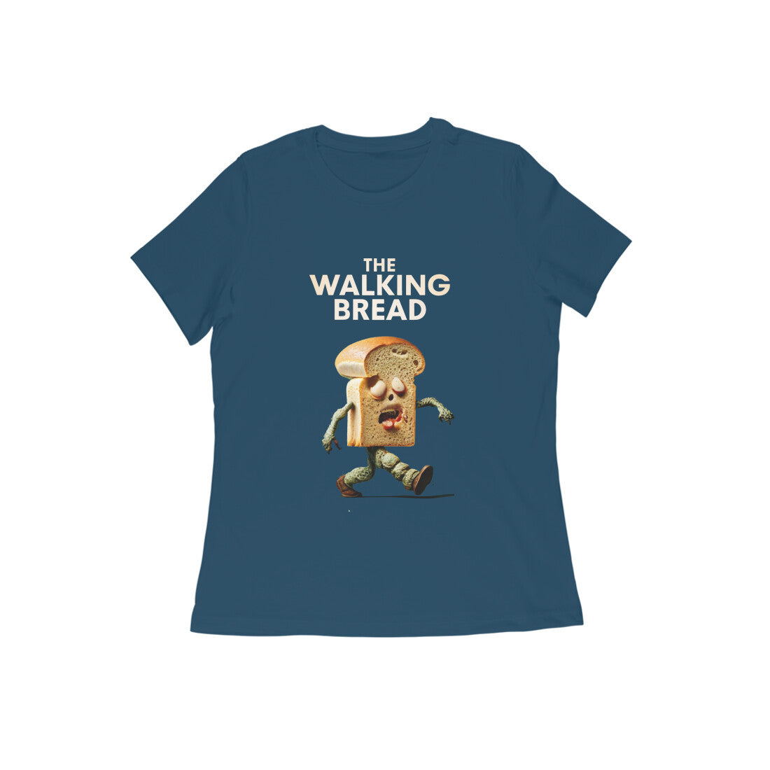 Women Round Neck T-Shirt - The Walking Bread