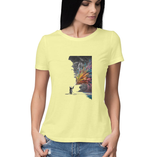 Women Round Neck T-Shirt - Firefighter