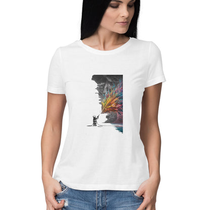 Women Round Neck T-Shirt - Firefighter