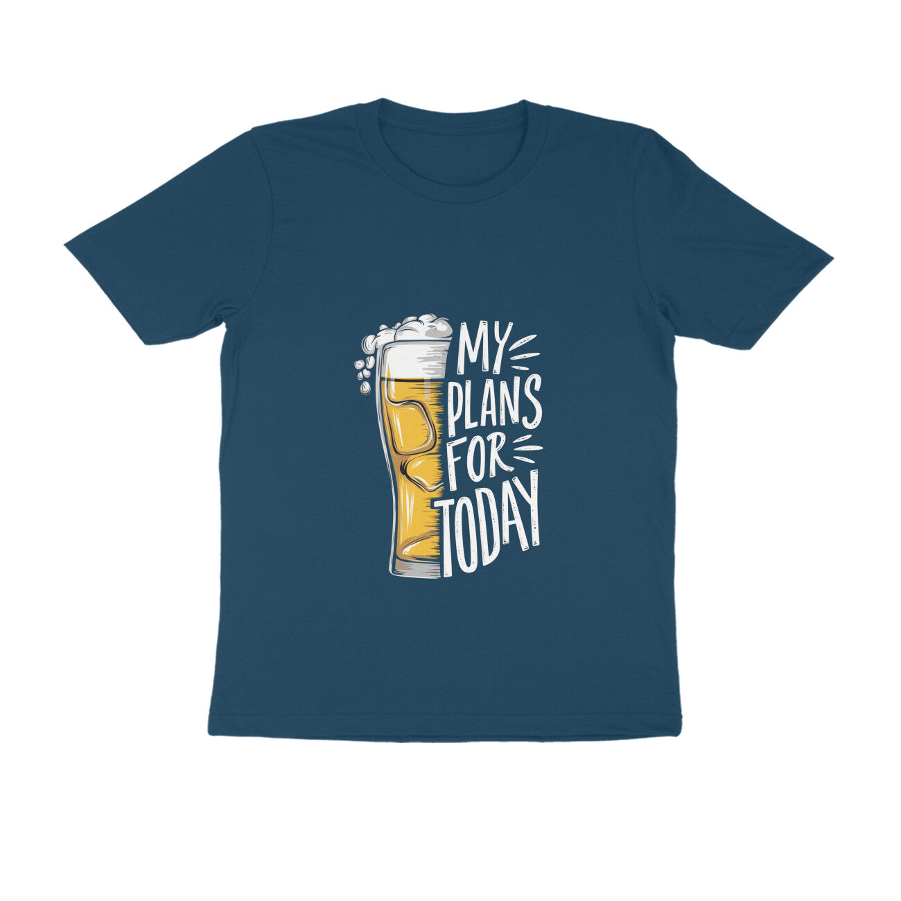 Men Round Neck T-Shirt - Beer Plans