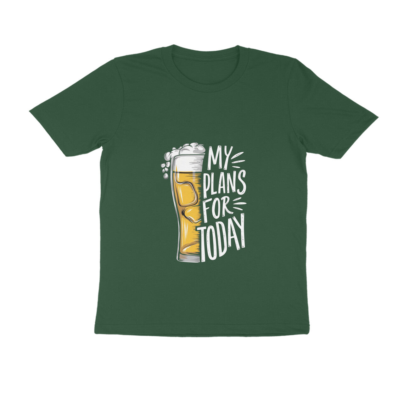 Men Round Neck T-Shirt - Beer Plans