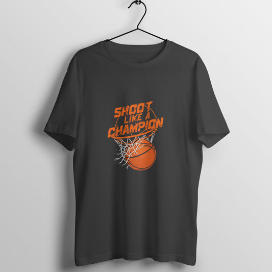 Men Round Neck T-Shirt - Basketball Champion