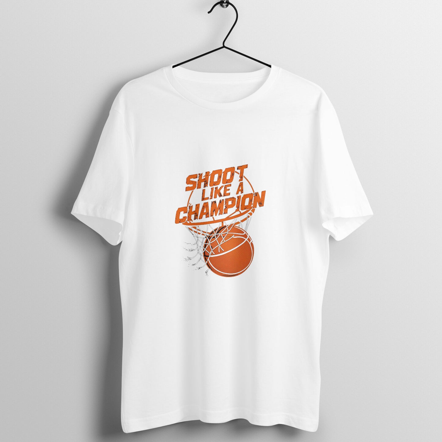 Men Round Neck T-Shirt - Basketball Champion