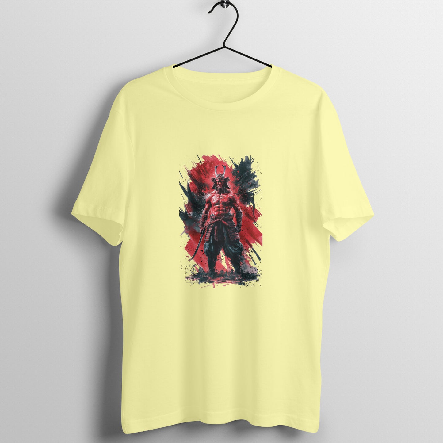 Men Round Neck T-Shirt - Samurai Warrior