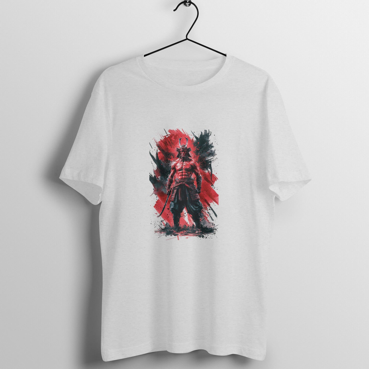 Men Round Neck T-Shirt - Samurai Warrior