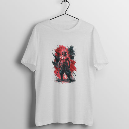 Men Round Neck T-Shirt - Samurai Warrior