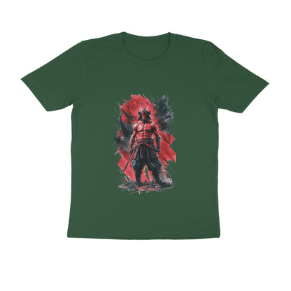 Men Round Neck T-Shirt - Samurai Warrior