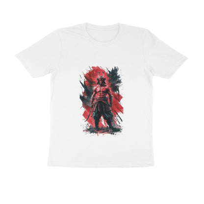 Men Round Neck T-Shirt - Samurai Warrior