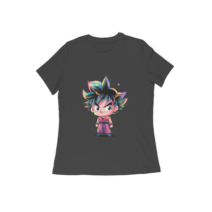 Women Round Neck T-Shirt - Chibi Goku