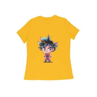 Women Round Neck T-Shirt - Chibi Goku