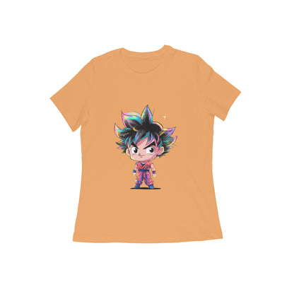 Women Round Neck T-Shirt - Chibi Goku