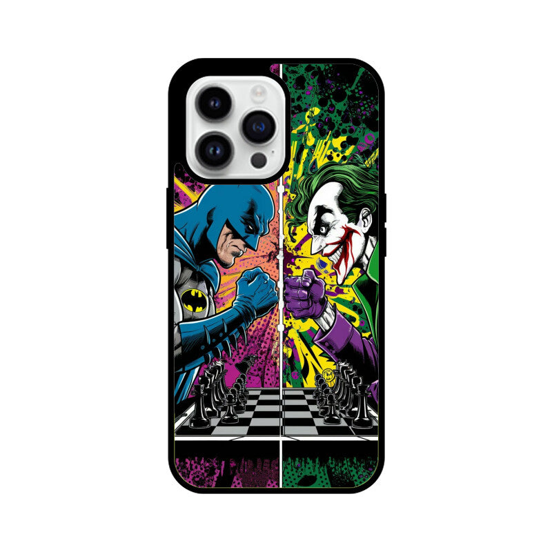 iPhone Glass Phone Case - Batman Chess