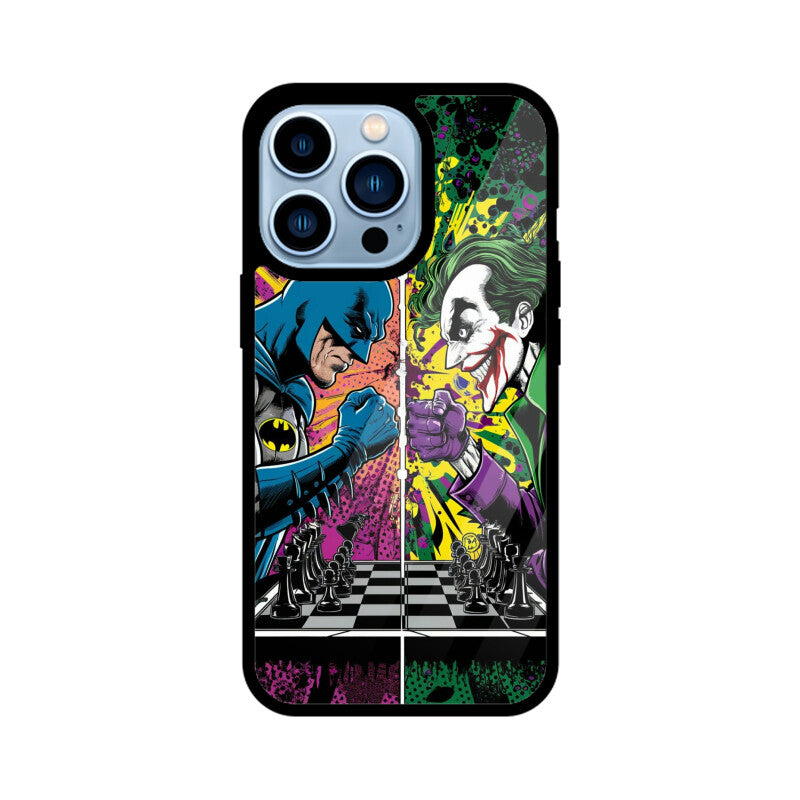 iPhone Glass Phone Case - Batman Chess