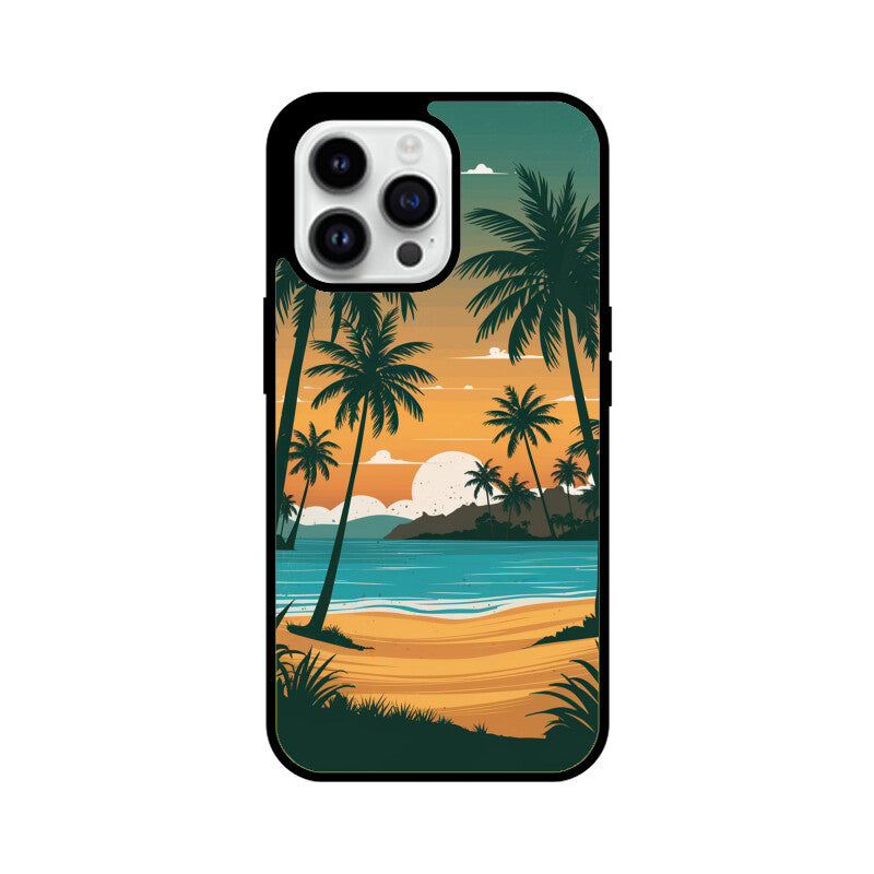 iPhone Glass Phone Case - Sunset Beach